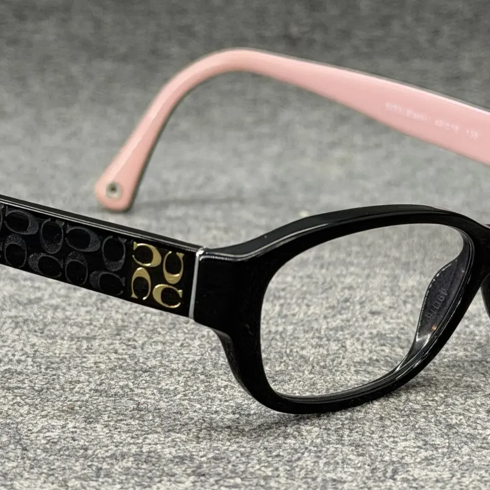 Coach Cecilia HC6002 5053 Black Pink Oval Eyeglasses Frame Women’s 49-16-135